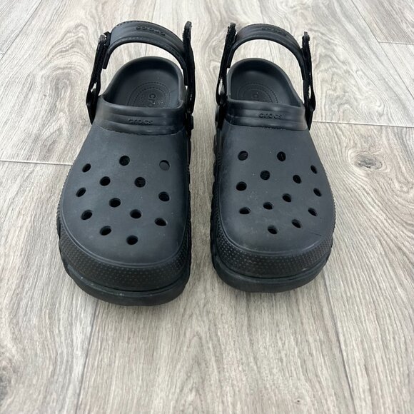 Crocs Men's 13 Black Iconic Comfort Clogs Slingback Adjustable Strap - Picture 4 of 11